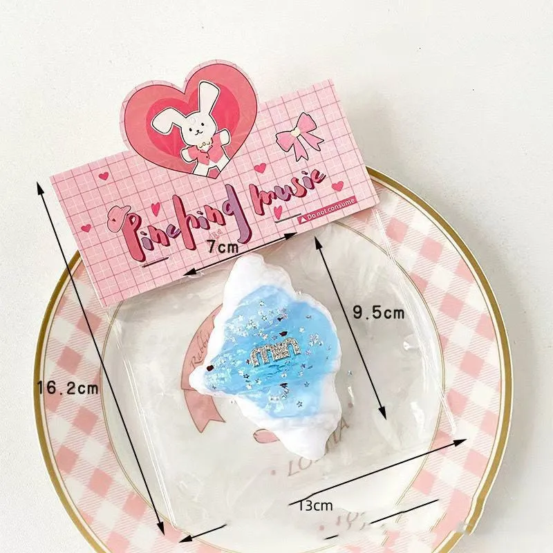 Good-looking Sea Salt Series soft cat's paw squeezing toy in TPR material on white background