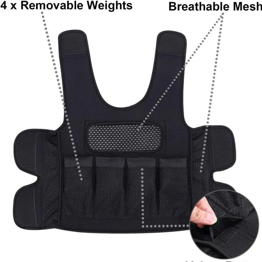 Child weighted sensory pressure regulating vest in black with gravity beads and SBR fabric, pullover style
