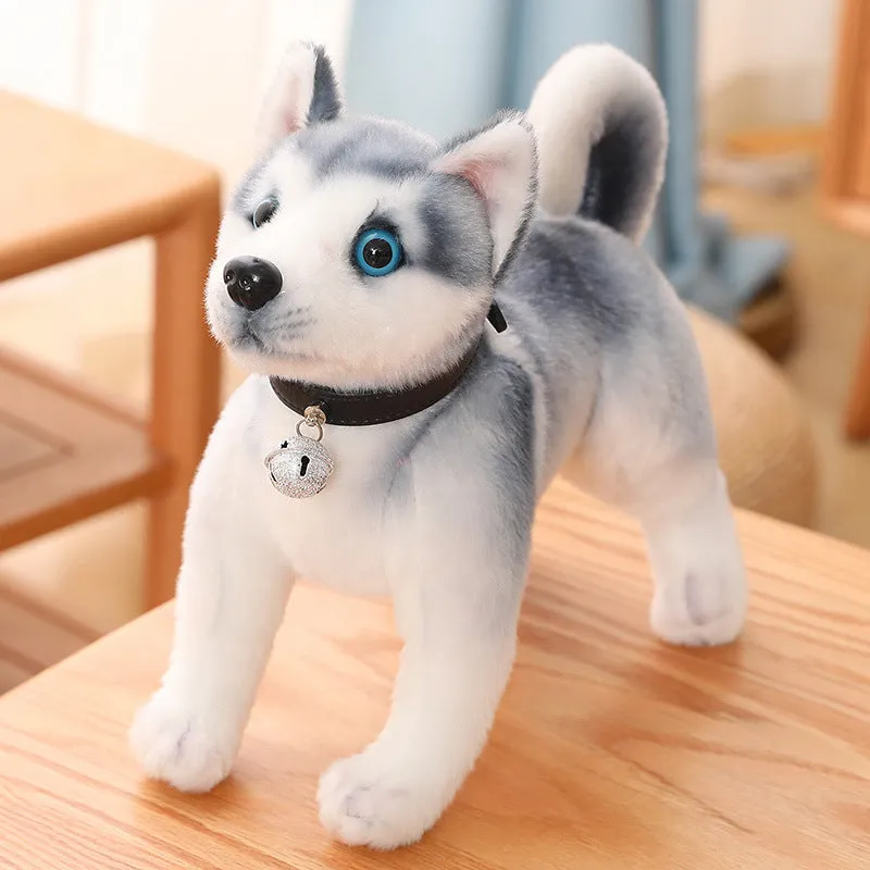 Simulation plush husky puppy doll lying posture, 25cm, soft toy for Children's Day gift