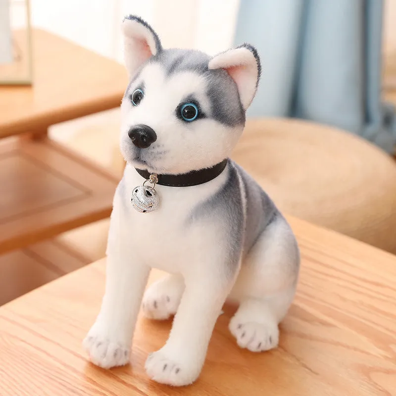 Simulation plush husky puppy doll lying posture, 25cm, soft toy for Children's Day gift