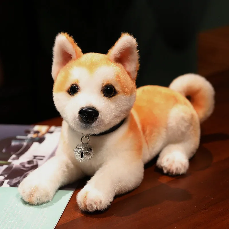 Simulation plush husky puppy doll lying posture, 25cm, soft toy for Children's Day gift