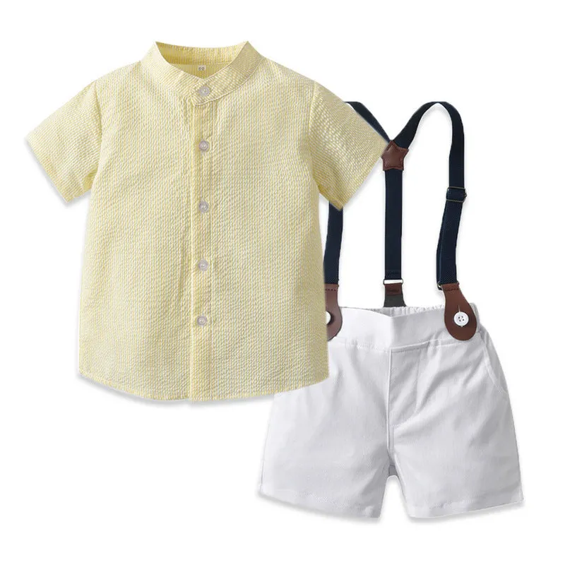 Cotton princess dress with puff short sleeves and straw hat in plaid pattern for girls summer