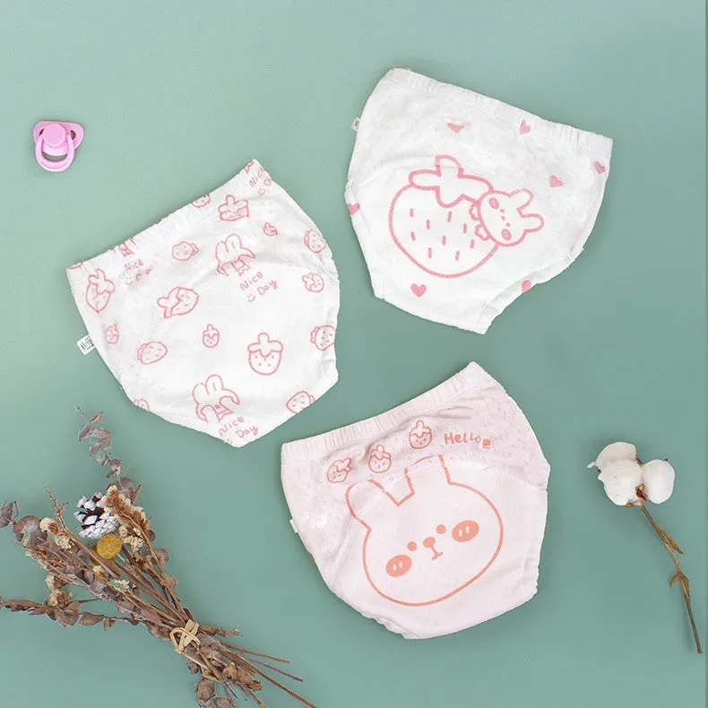 Cotton training pants with Bear Driving print, breathable waterproof baby diaper for toddlers