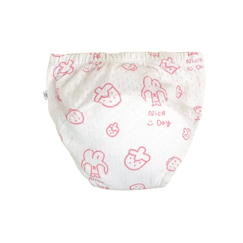 Cotton training pants with Bear Driving print, breathable waterproof baby diaper for toddlers