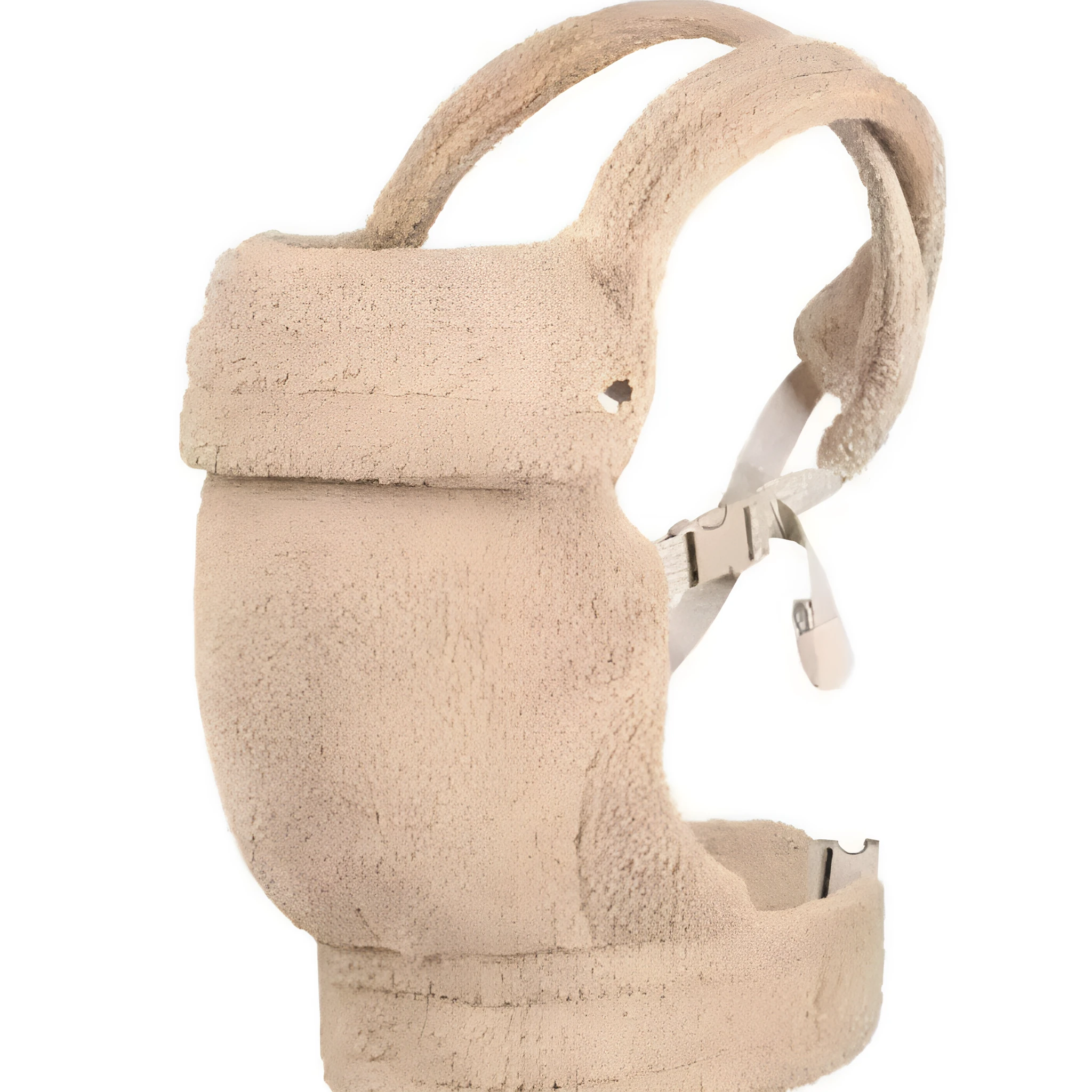 Plush windproof baby carrier in camel colour, backpack style, suitable for 3-36 months and 20kg load