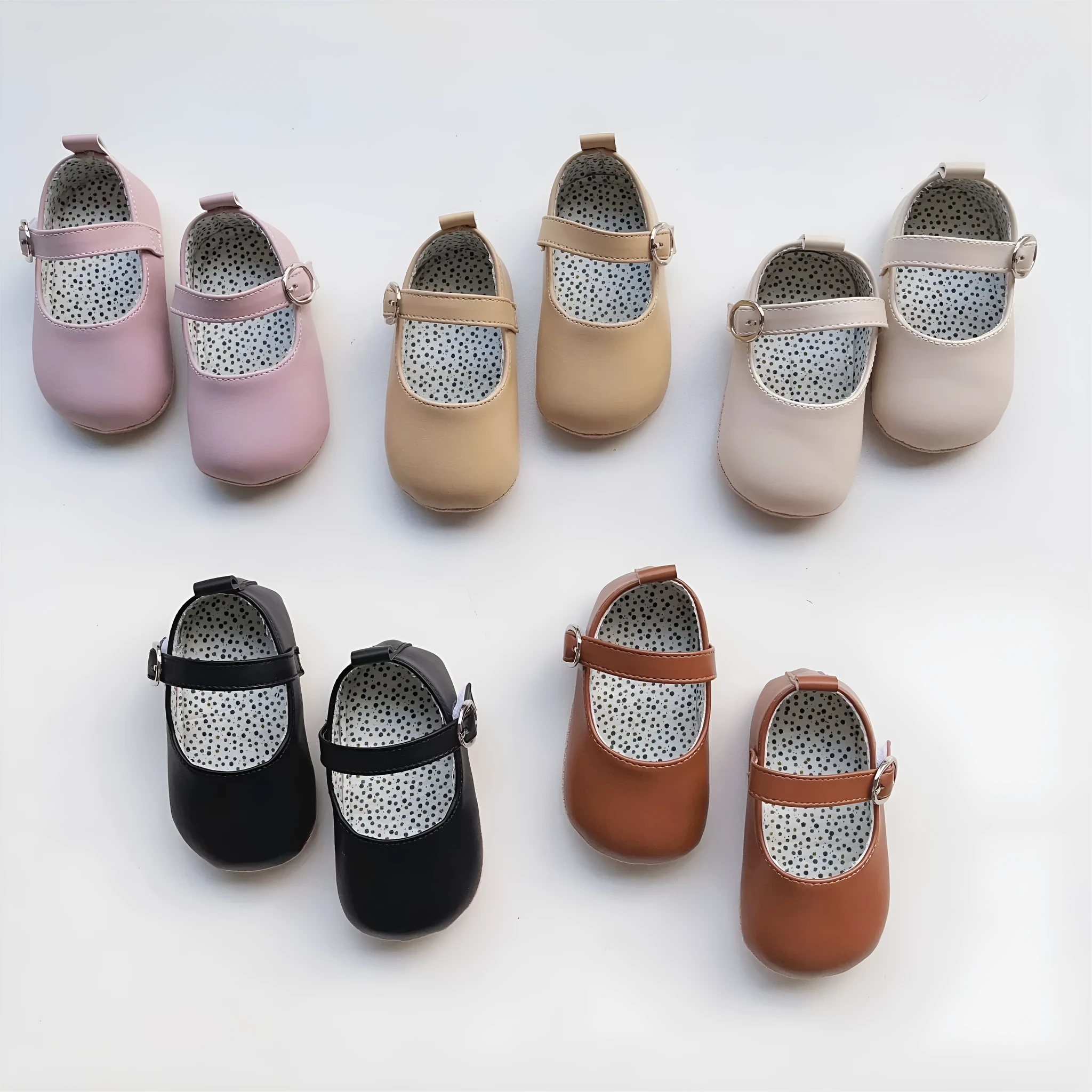 Baby girl toddler shoes with Velcro closure in light purple artificial PU leather, low-top design