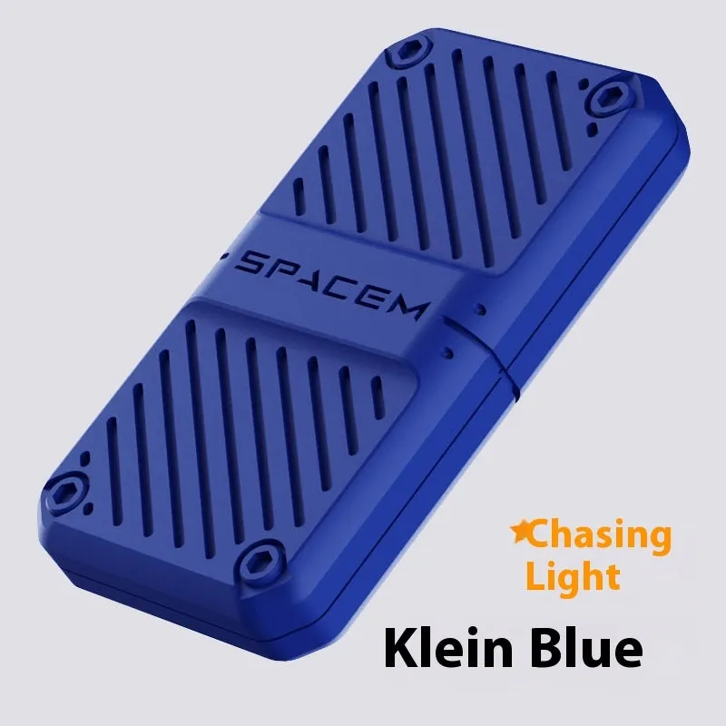 Alloy mechanical card pushing decompression toy for stress relief in four light tracing colours