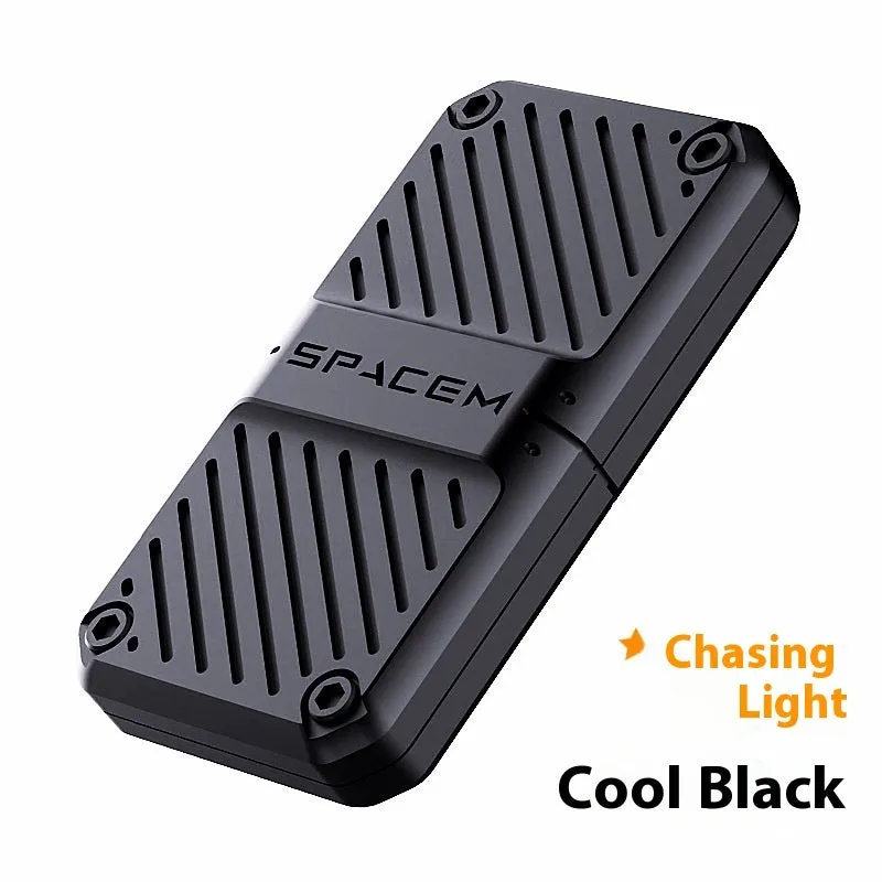 Alloy mechanical card pushing decompression toy for stress relief in four light tracing colours