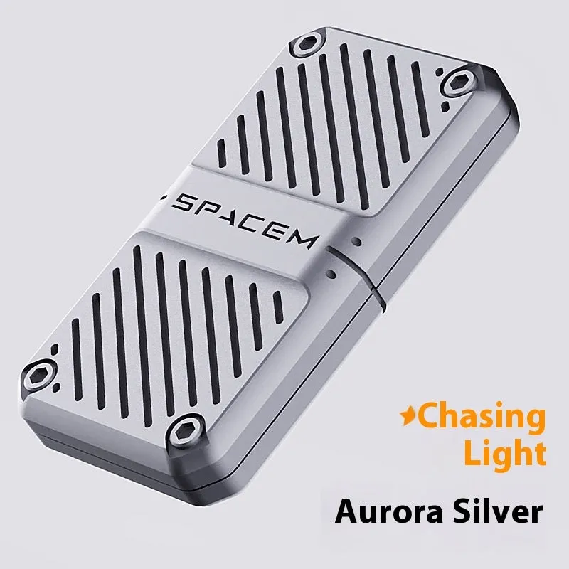 Alloy mechanical card pushing decompression toy for stress relief in four light tracing colours