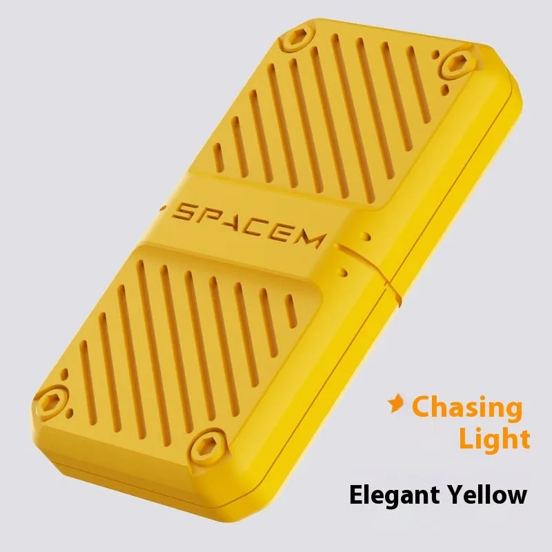 Alloy mechanical card pushing decompression toy for stress relief in four light tracing colours