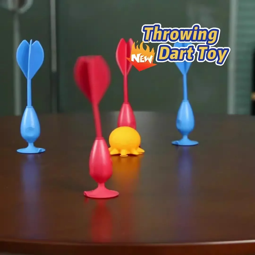 Silica gel sucker darts set with red and blue darts and target centre for teenagers