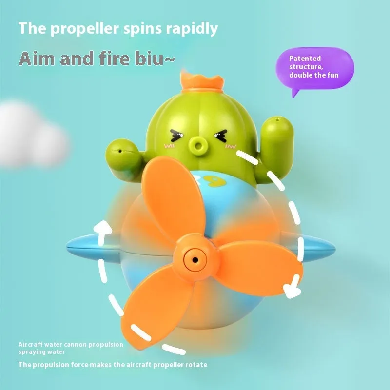 Summer children's water cannon pull-out water spray toy in plastic with submarine design in colour box