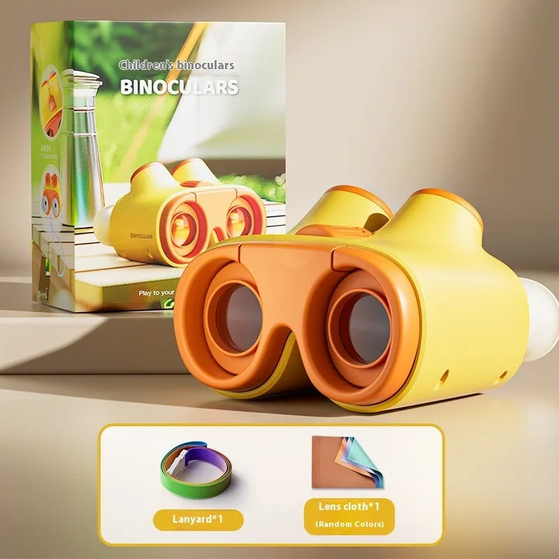 Childrens HD telescope toy with 30mm lens in green, yellow, and purple ABS plastic