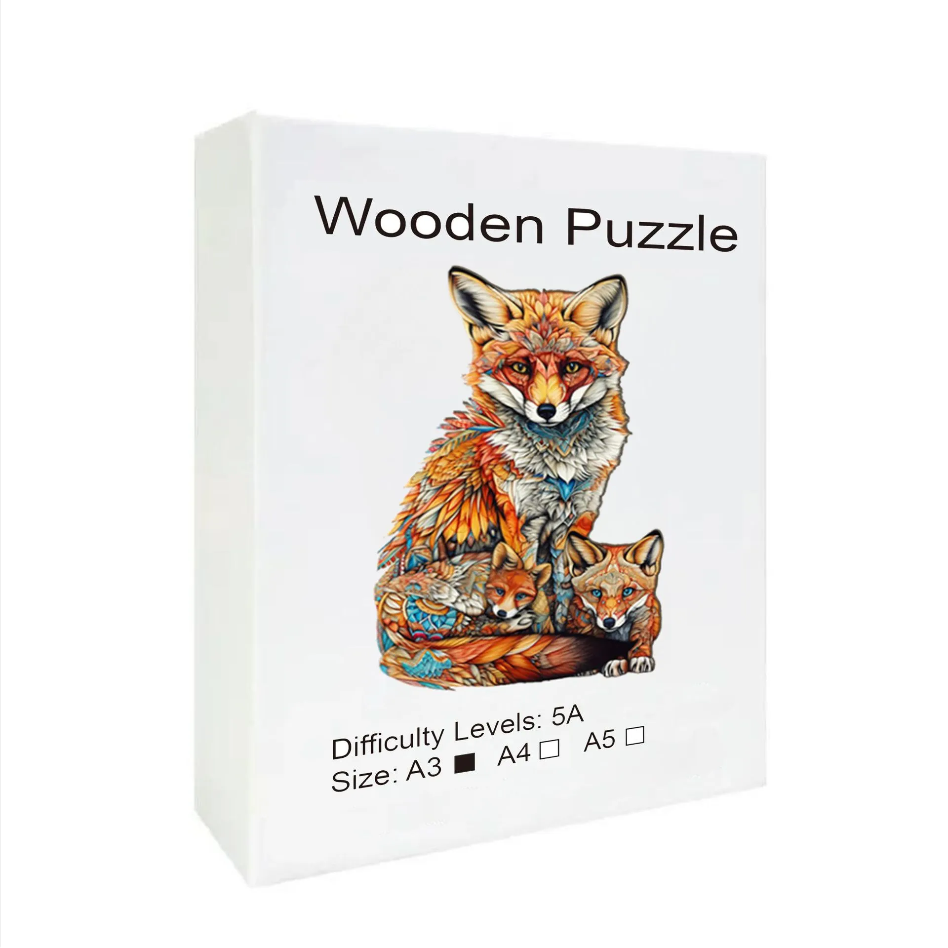 Common wooden puzzle toy illustration board jigsaw in A3 size for youth