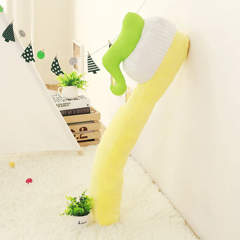 90cm cartoon toothbrush plush pillow toy in four colours for photo props and youth decor