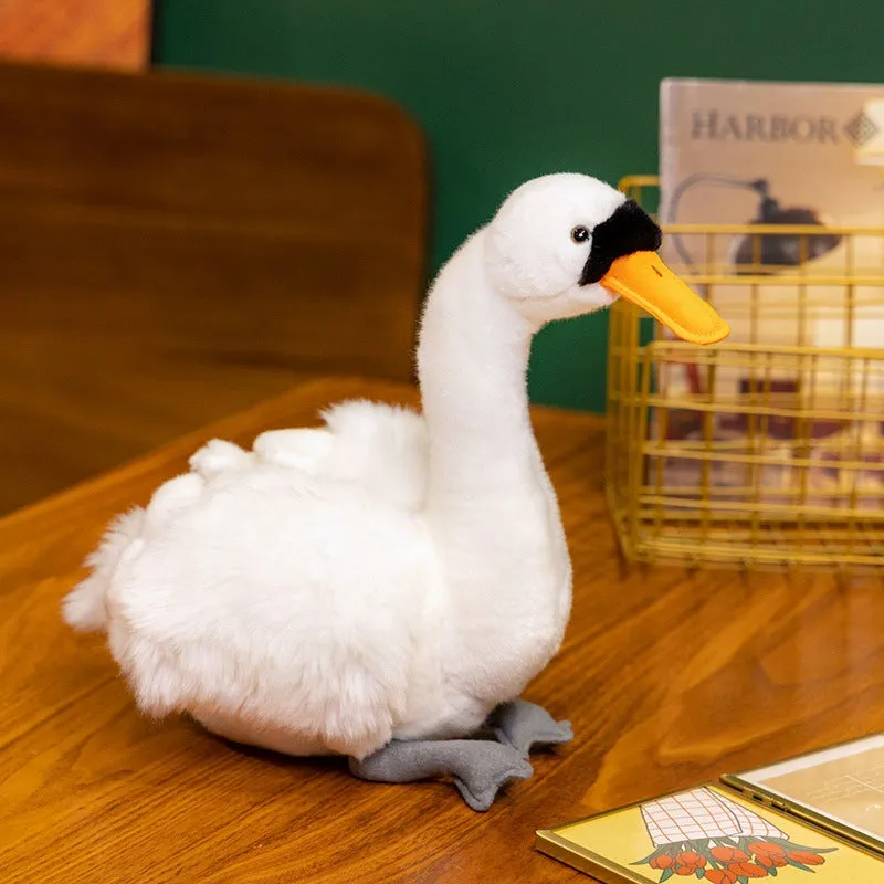 Fashion cartoon black swan plush toy 24cm made from rabbit plush soft stuffed animal
