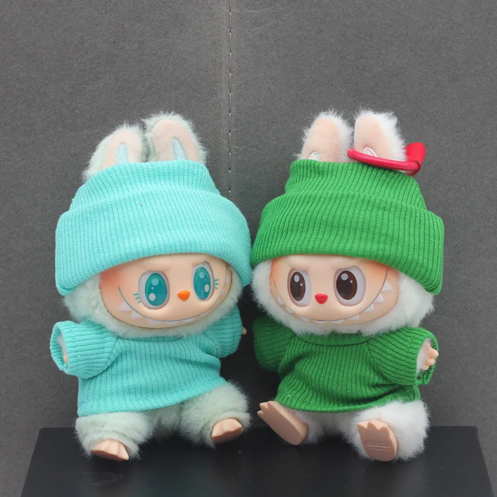 Flanging hat and T-shirt doll clothes set for 18-inch fashion dolls in multiple colours