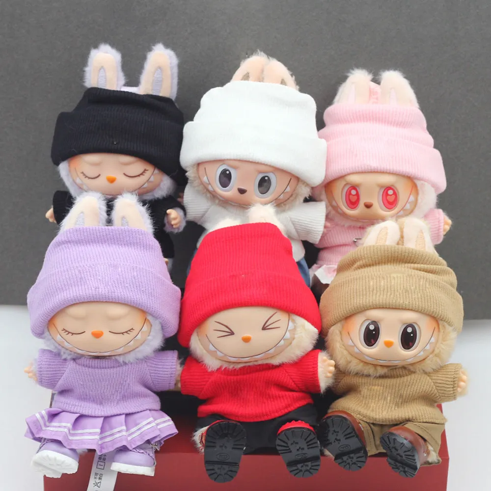 Flanging hat and T-shirt doll clothes set for 18-inch fashion dolls in multiple colours