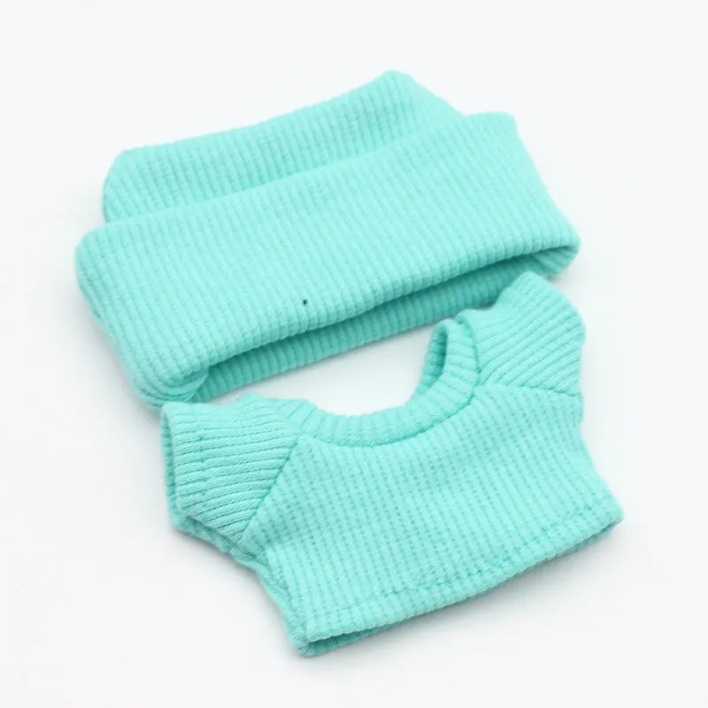 Flanging hat and T-shirt doll clothes set for 18-inch fashion dolls in multiple colours