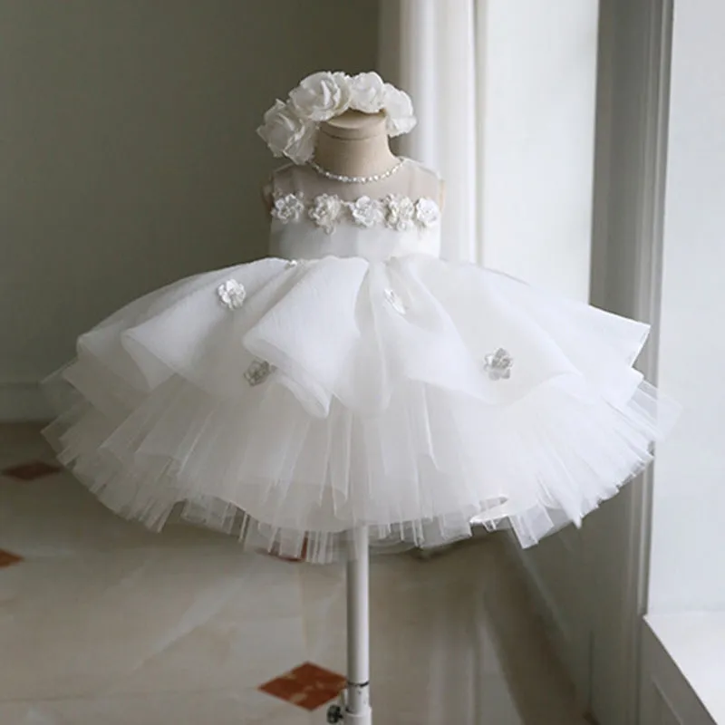White girls dress with sweet princess style and candy details, polyester and Vinylon lining, suitable height 80-150cm