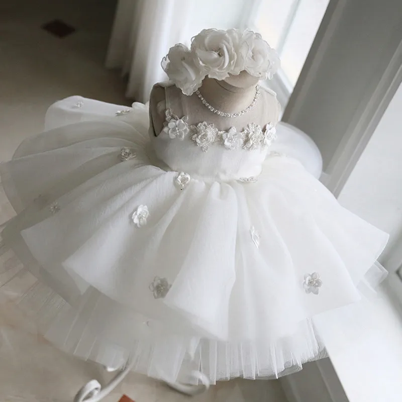 White girls dress with sweet princess style and candy details, polyester and Vinylon lining, suitable height 80-150cm
