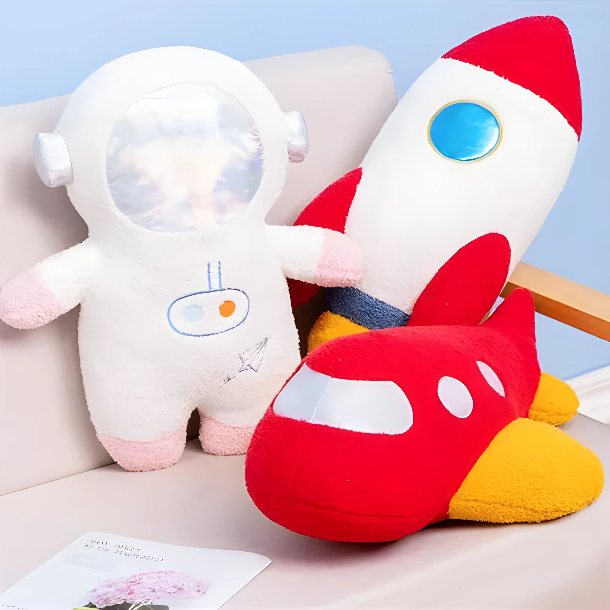 58cm astronaut outer space plush pillow toy with short plush fabric and PP cotton filling