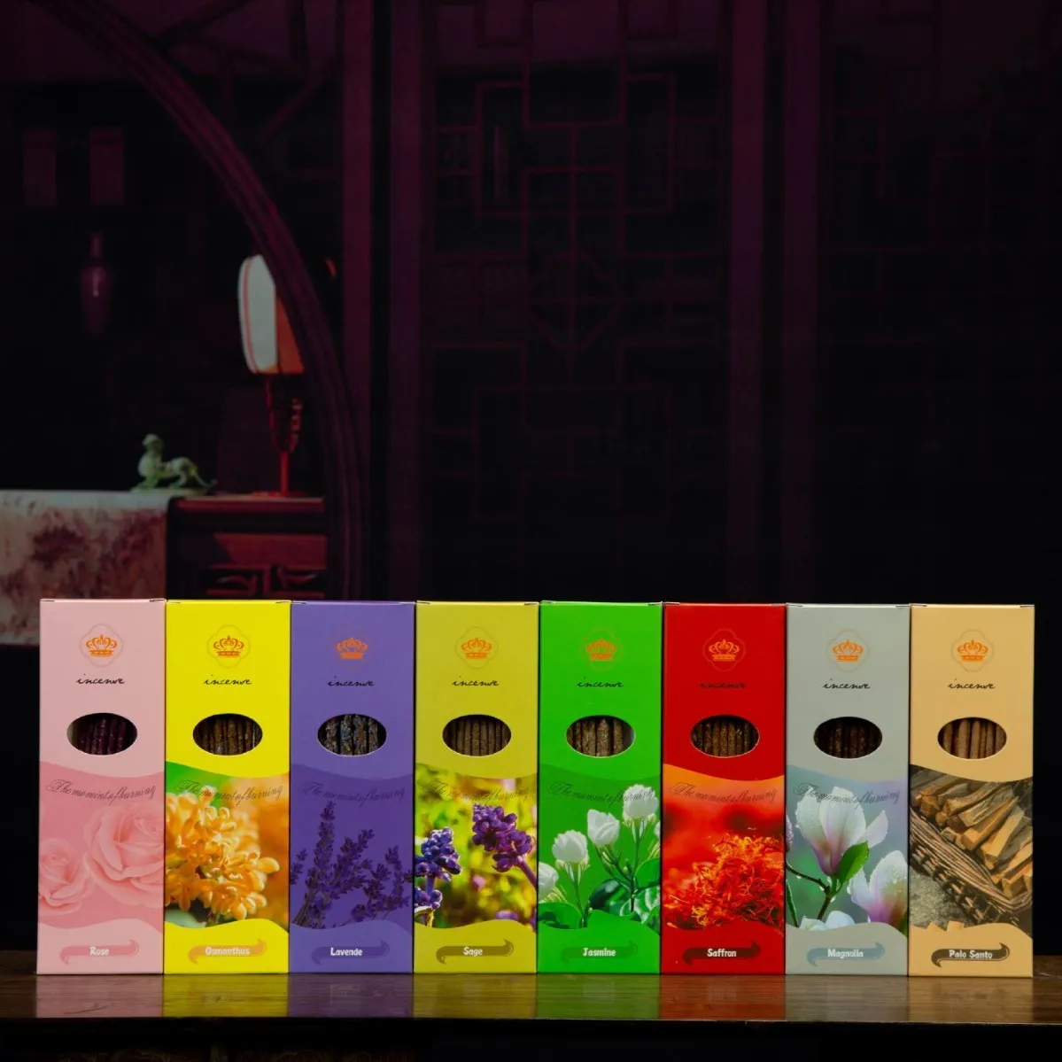 Handmade aromatherapy incense sticks set with 10 pieces in various natural scents