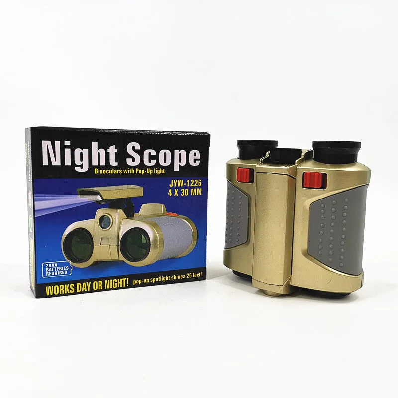Children's telescope with light binoculars in blue plastic for outdoor exploration