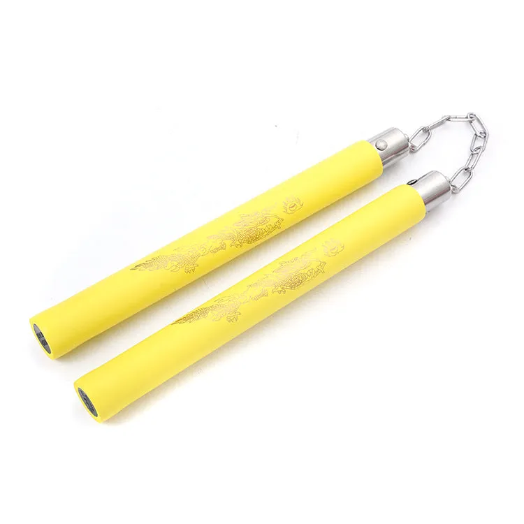 EVA sponge nunchaku for children beginners practice double jointed stick in multiple colours