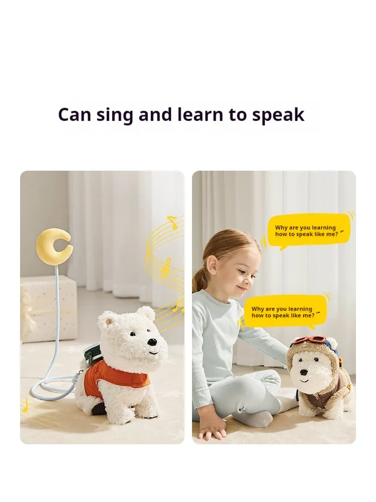 Babycare West Highland plush dog gift box set with two clothes on display