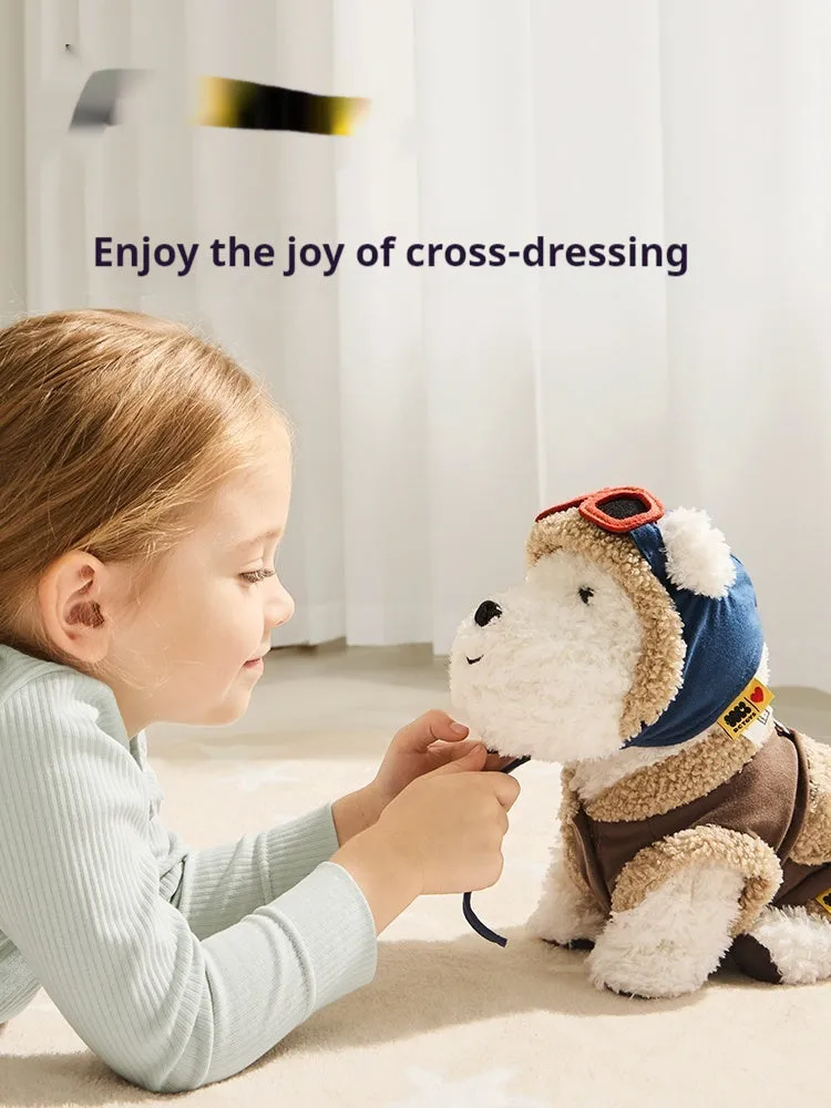 Babycare West Highland plush dog gift box set with two clothes on display