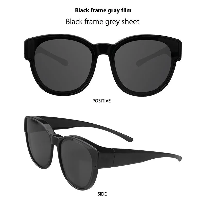 Women's TR90 polarised sunglasses in black frame with blue lenses for outdoor activities