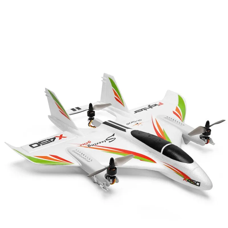 X450 Six-channel Fixed Wing Bubble Plane with EP0 composite airframe and brushless motors on a grass field