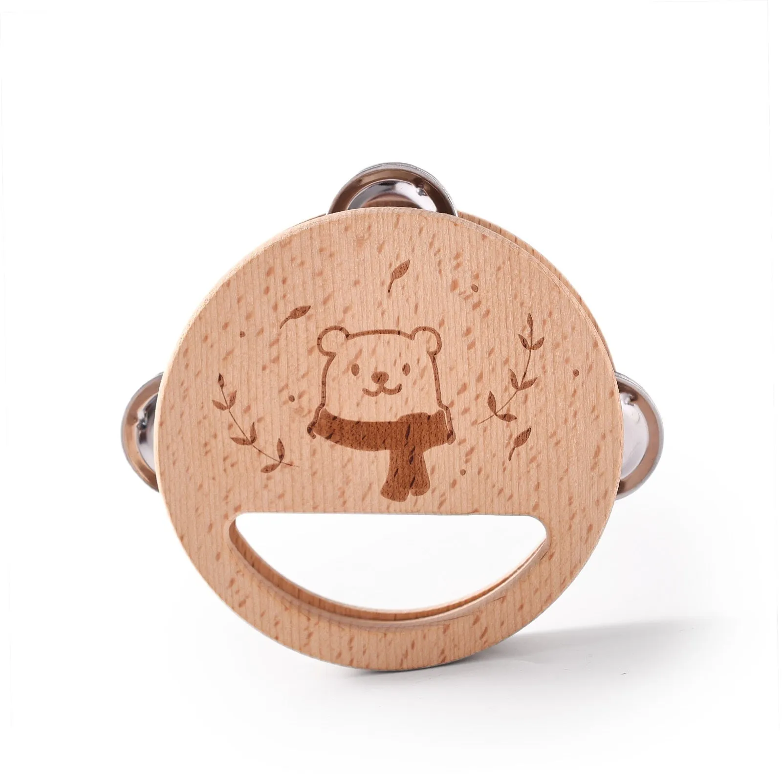 Wooden Orff instrument set with soundboard, ringdrum, and rain sound tube for young children