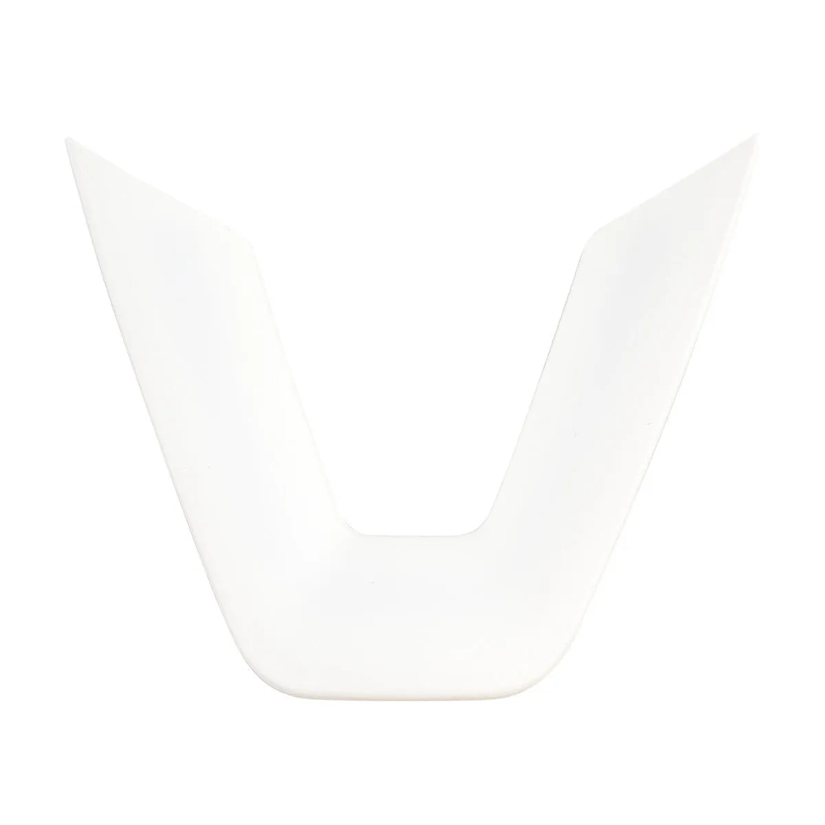 White steering wheel protective patch with decorative shell design on car steering wheel