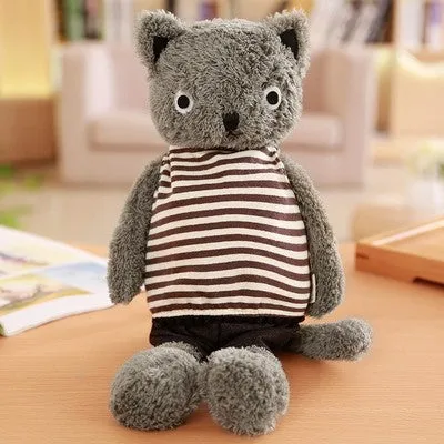 Dressing kitty plush toy in one of ten styles, ultra-soft short plush, PP cotton filling, available in 25cm to 75cm heights