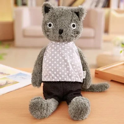 Dressing kitty plush toy in one of ten styles, ultra-soft short plush, PP cotton filling, available in 25cm to 75cm heights