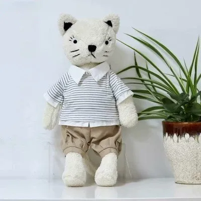 Dressing kitty plush toy in one of ten styles, ultra-soft short plush, PP cotton filling, available in 25cm to 75cm heights