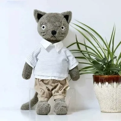 Dressing kitty plush toy in one of ten styles, ultra-soft short plush, PP cotton filling, available in 25cm to 75cm heights