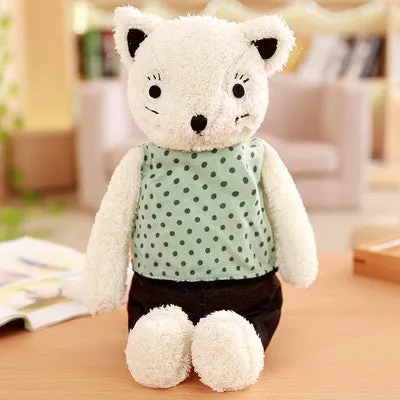 Dressing kitty plush toy in one of ten styles, ultra-soft short plush, PP cotton filling, available in 25cm to 75cm heights