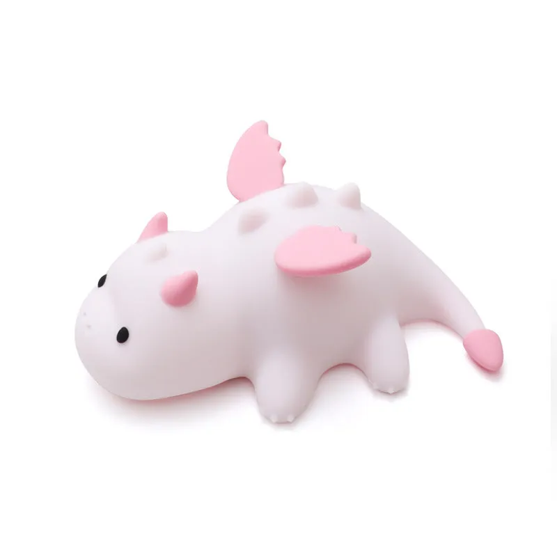 Soft light seven-color atmosphere small night lamp in cream colour with cartoon design, measuring 157 x 117 x 67 mm
