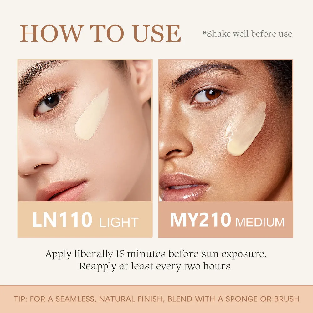 Colored protective cream moisturizing concealer foundation in 50ml tube with light and medium shade options
