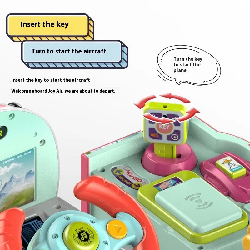 Early education transformation machine with lighting music coin bank in English blue plastic 42x14x22cm