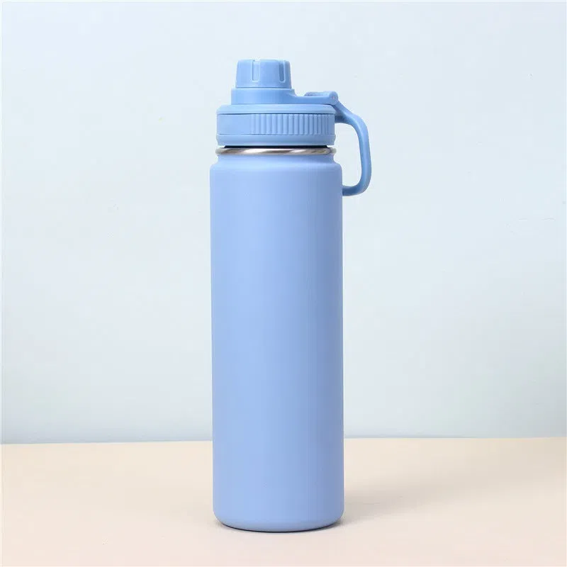 Dopamine colour scheme 710ml stainless steel insulated fitness yoga water bottle with rope