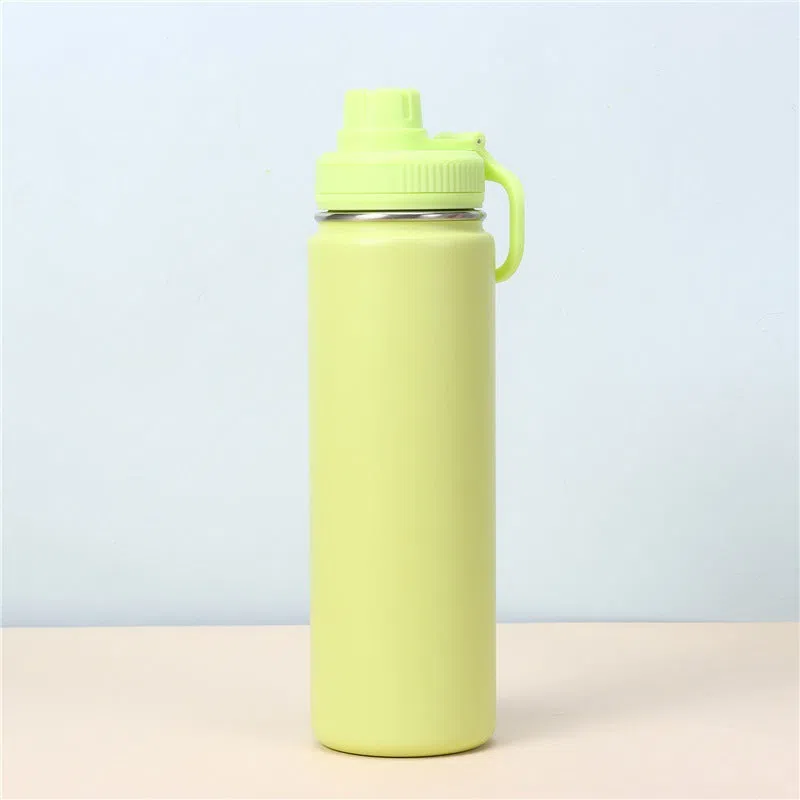 Dopamine colour scheme 710ml stainless steel insulated fitness yoga water bottle with rope