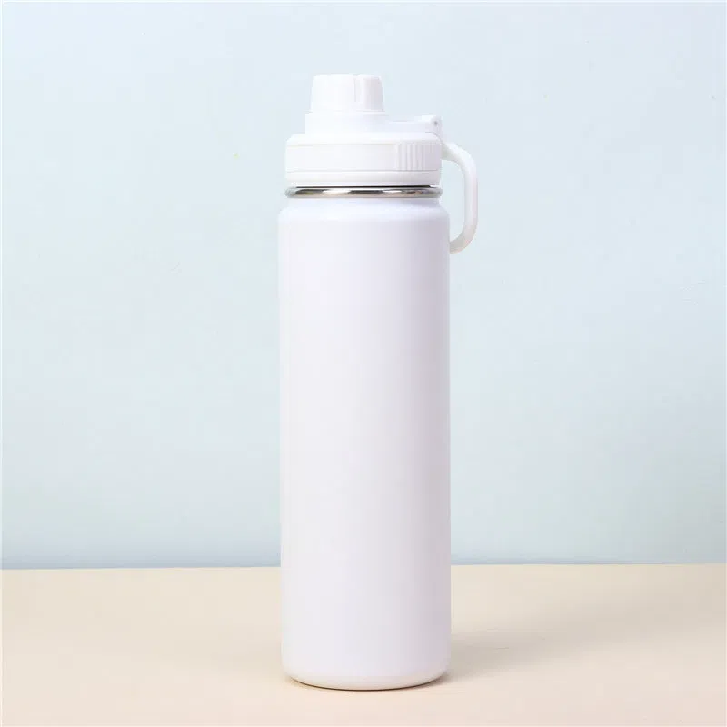 Dopamine colour scheme 710ml stainless steel insulated fitness yoga water bottle with rope