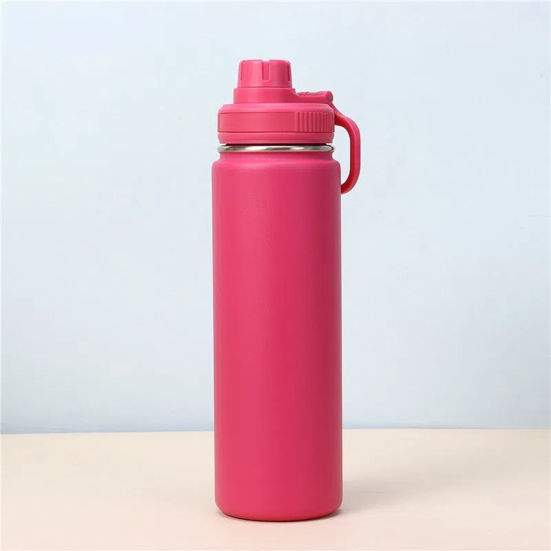 Dopamine colour scheme 710ml stainless steel insulated fitness yoga water bottle with rope