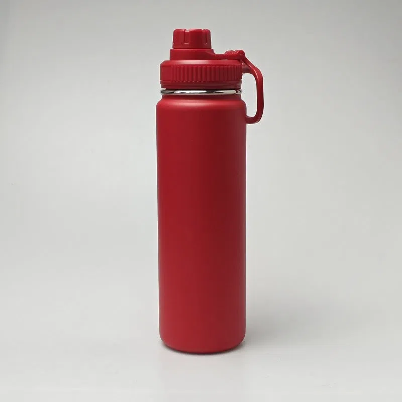Dopamine colour scheme 710ml stainless steel insulated fitness yoga water bottle with rope