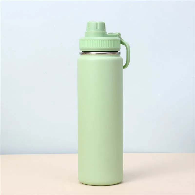 Dopamine colour scheme 710ml stainless steel insulated fitness yoga water bottle with rope