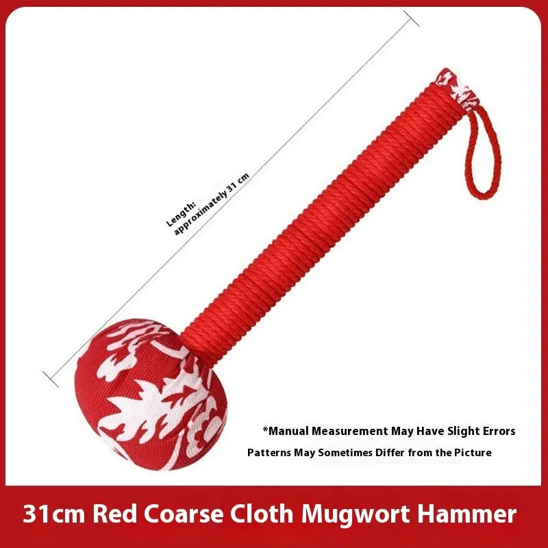 Argy wormwood handheld massage hammer in green colour on a plain background